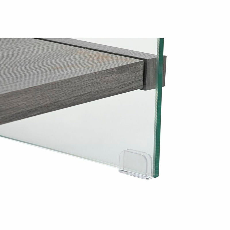 Mesa de Cabeceira DKD Home Decor Cristal MDF Vidro temperado (50 x 50 x 49 cm)