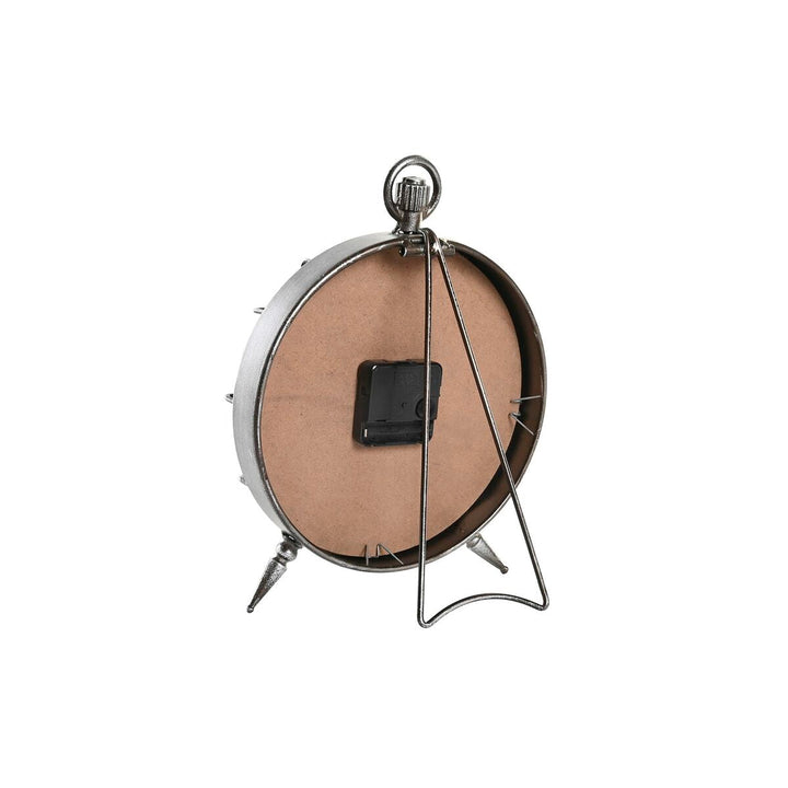 Table clock DKD Home Decor White Black Golden Silver World Map (2 Units)