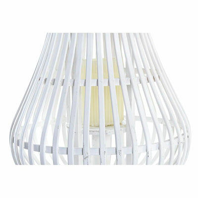 Lanterne DKD Home Decor Blanc Multicouleur Métal Bambou Verre Urbaine 30 x 40 cm 29 x 29 x 34 cm