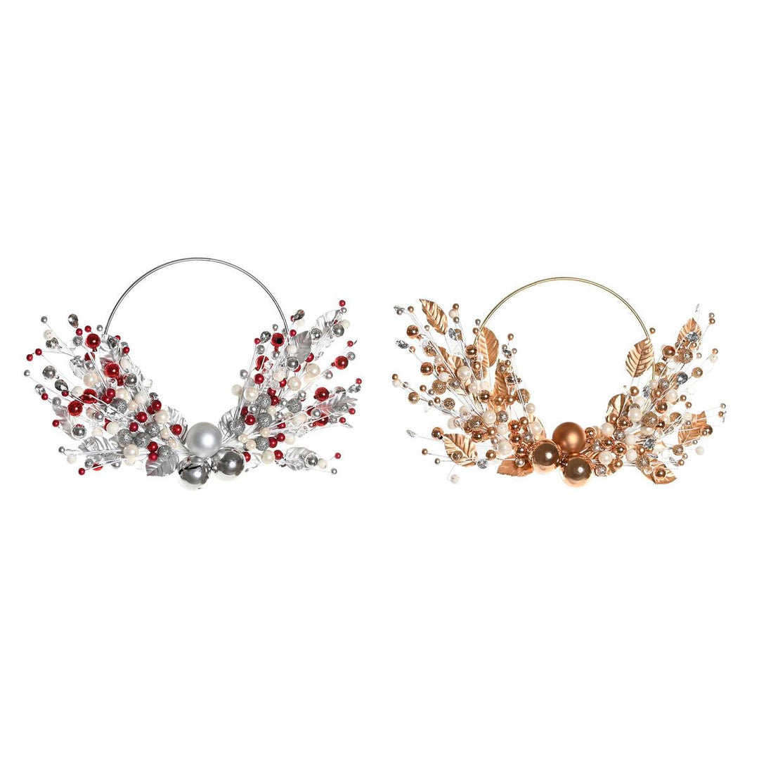 Advent wreathe DKD Home Decor Metal Polyester (55 x 5 x 40 cm) (2 Units)