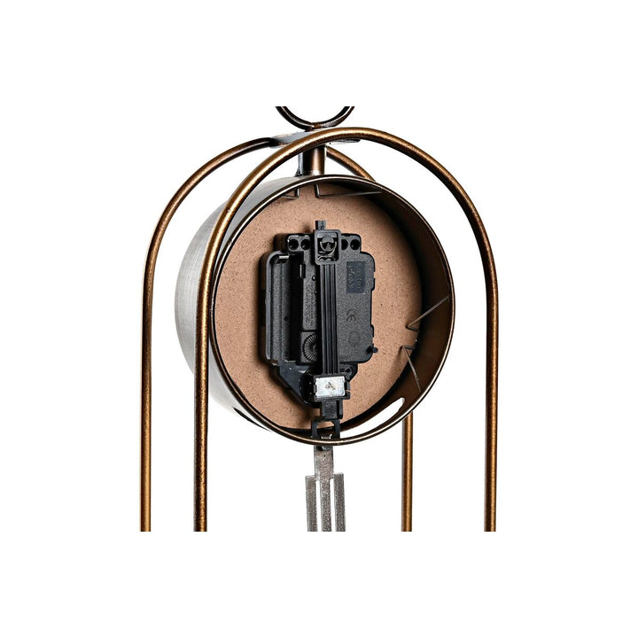 Table clock DKD Home Decor Crystal Black Golden Iron (17 x 12 x 46,5 cm) (2 Units)