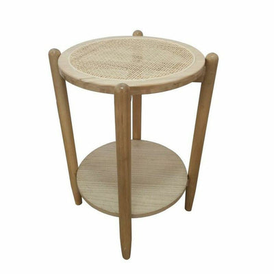 Side table DKD Home Decor Natural Rattan Paolownia wood (38 x 38 x 54,5 cm)