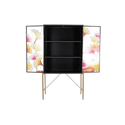 Sideboard DKD Home Decor 85 x 35 x 155 cm Crystal Black Pink Golden Metal Yellow