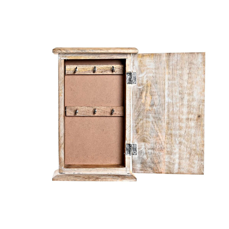 Key cupboard DKD Home Decor White Brown Mango wood 18 x 7,5 x 28 cm