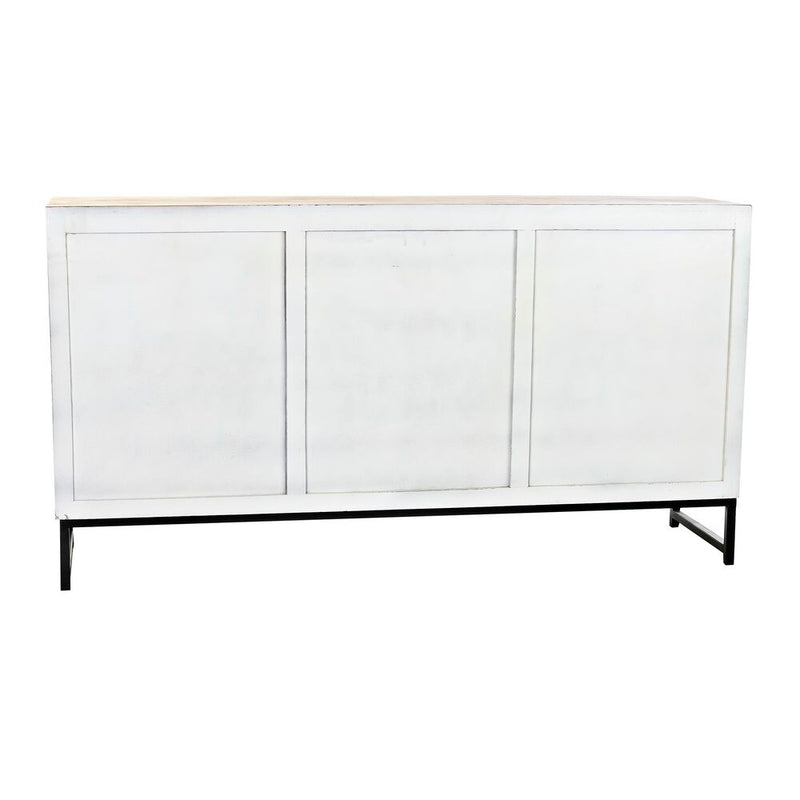 Sideboard DKD Home Decor   White Metal Mango wood 150 x 38 x 80 cm