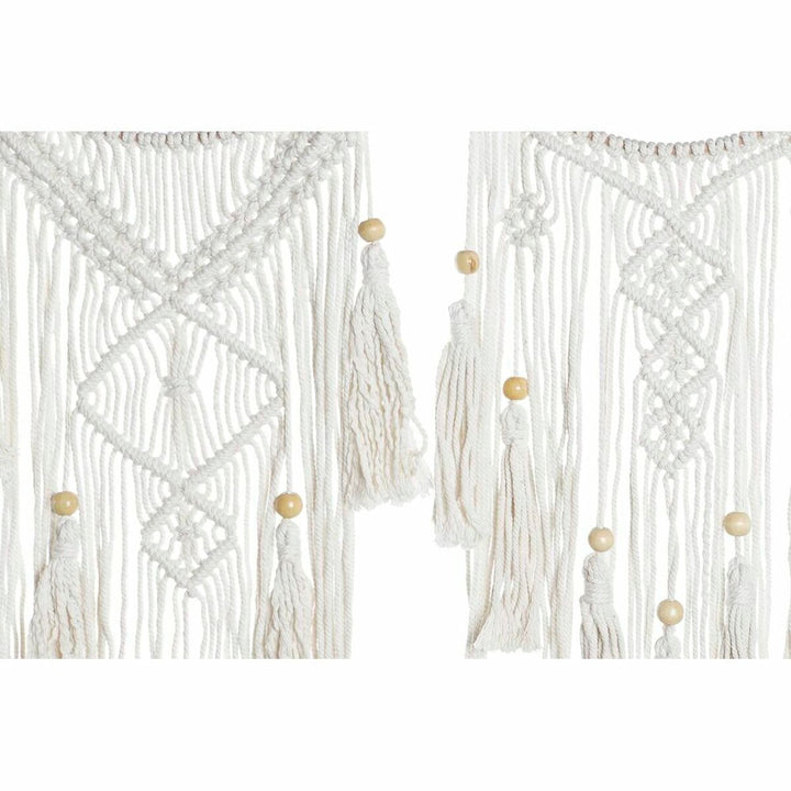 Hanging decoration DKD Home Decor 25 x 1 x 93 cm Brown White (2 Units)