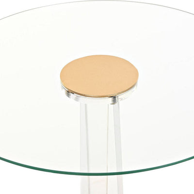 Table d'appoint DKD Home Decor Doré Métal Acrylique (42 x 42 x 60 cm)