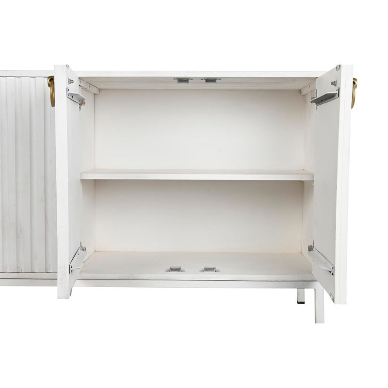 Sideboard DKD Home Decor Metal White Mango wood (152 x 40 x 77 cm)