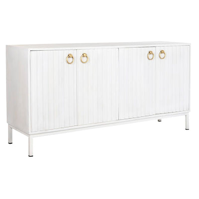 Sideboard DKD Home Decor Metal White Mango wood (152 x 40 x 77 cm)