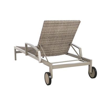Chaise longue DKD Home Decor Beige Marron rotin synthétique Aluminium (195 x 78 x 30 cm)