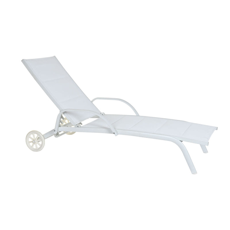 Chaise longue DKD Home Decor Aluminium Blanc (193 x 70 x 30 cm)