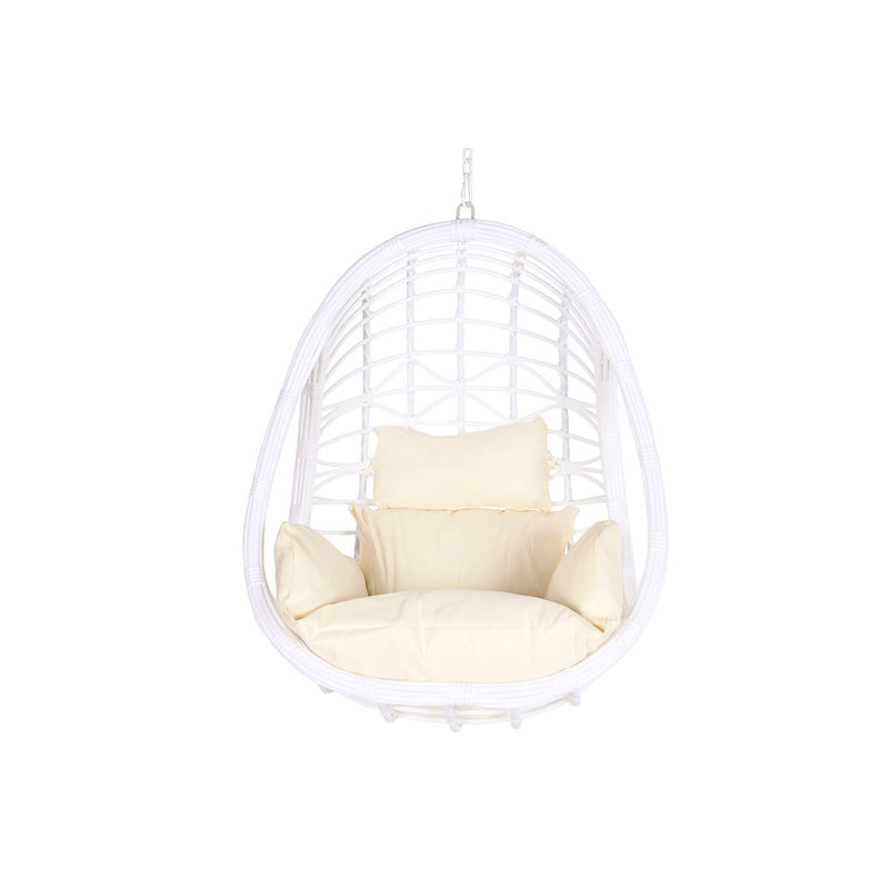 Hanging garden armchair DKD Home Decor 90 x 70 x 110 cm Metal synthetic rattan White