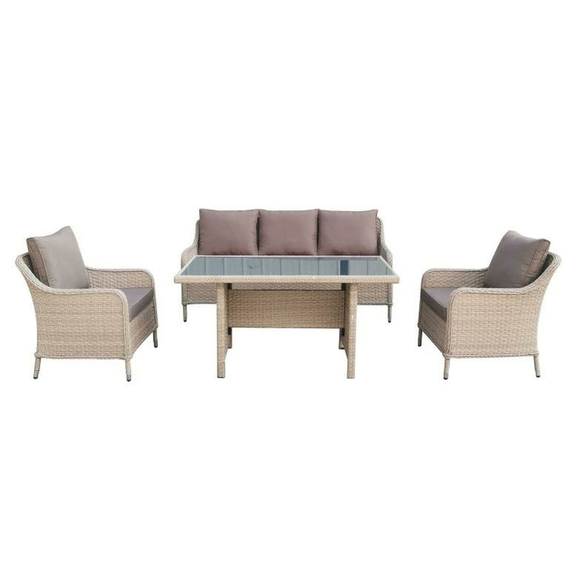 Table Set with 3 Armchairs DKD Home Decor 175 x 73 x 81 cm