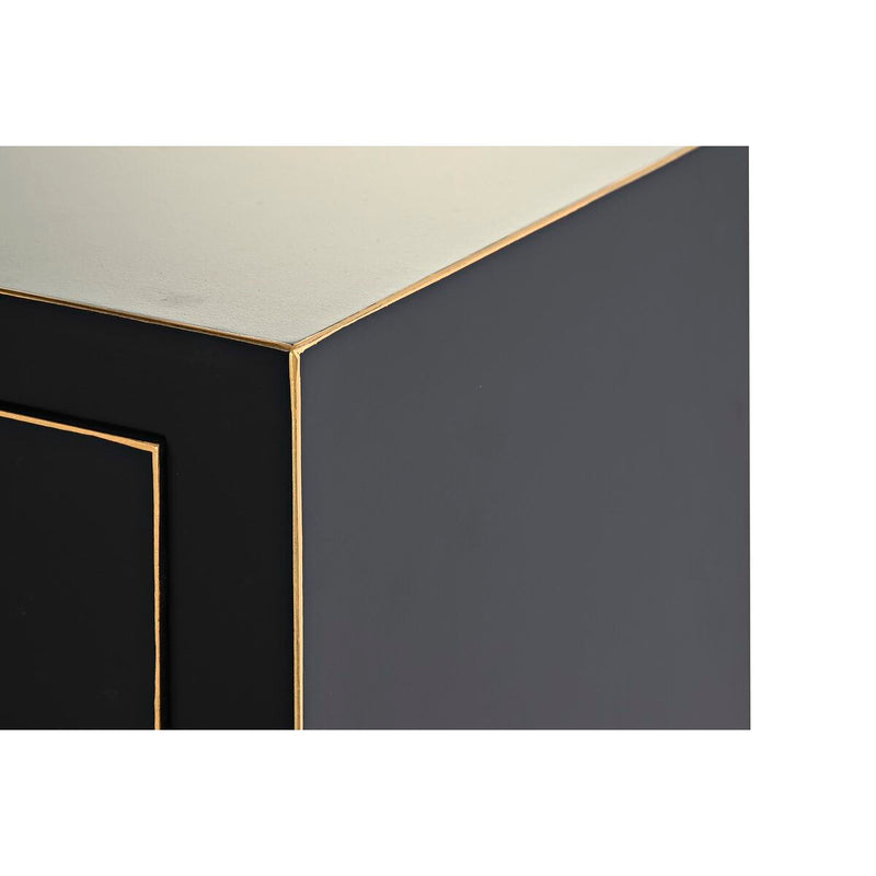 Consola DKD Home Decor Branco Preto Dourado Metal Abeto Madeira MDF 63 x 28 x 83 cm