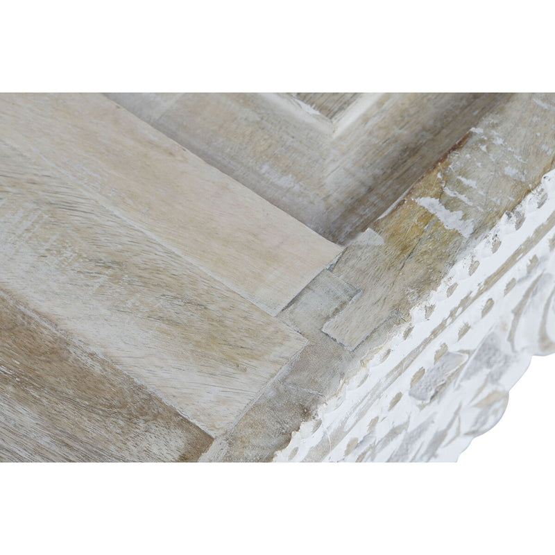Mesa de apoio DKD Home Decor Branco Madeira de mangueira 89 x 63,5 x 25,4 cm
