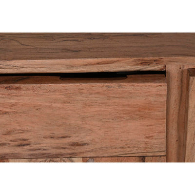 Sideboard DKD Home Decor 142 x 40 x 81 cm Black Metal Brown Acacia