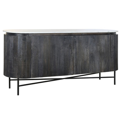 Sideboard DKD Home Decor Black Grey White Marble Mango wood (160 x 45 x 75 cm)