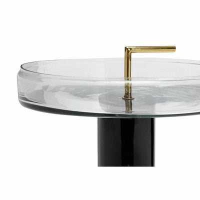 Table d'appoint DKD Home Decor Verre Noir Transparent Fer 41 x 41 x 57 cm