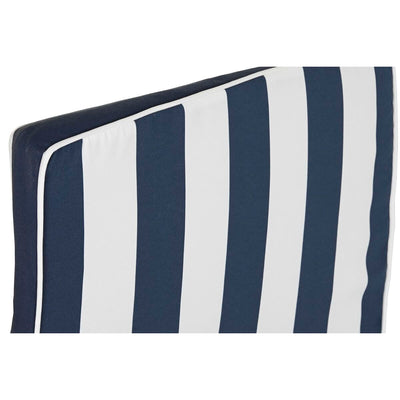 Cushion for lounger DKD Home Decor Hammock White Navy Blue 190 x 60 x 5 cm