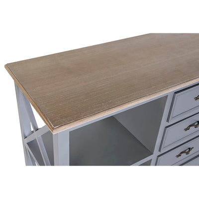 Sideboard DKD Home Decor 132 x 40 x 84.5 cm 132 x 40 x 84,5 cm Natural Grey Paolownia wood MDF Wood