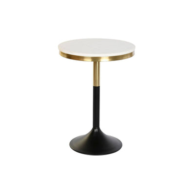 Side table DKD Home Decor Black Golden Metal White Marble (40,5 x 40,5 x 57,5 cm)