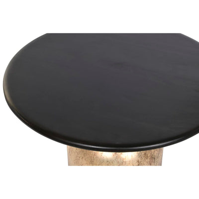 Table d'appoint DKD Home Decor 58,5 x 58,5 x 53 cm Verre Noir Bois de manguier