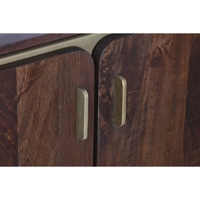 Sideboard DKD Home Decor Brown Steel Mango wood 160 x 40 x 81 cm