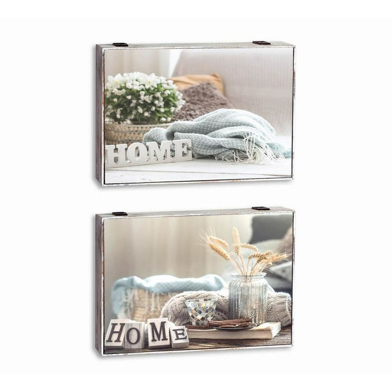 Cover DKD Home Decor Home Counter MDF Wood 2 Units 46,5 x 6 x 31,5 cm
