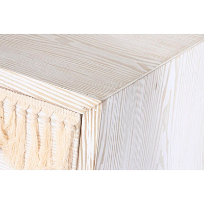 Commode DKD Home Decor Sapin Naturel Coton Blanc (80 x 35 x 80 cm)