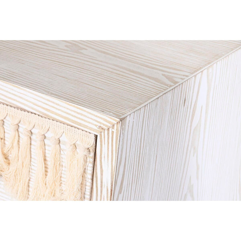 Commode DKD Home Decor Sapin Naturel Coton Blanc (80 x 35 x 80 cm)
