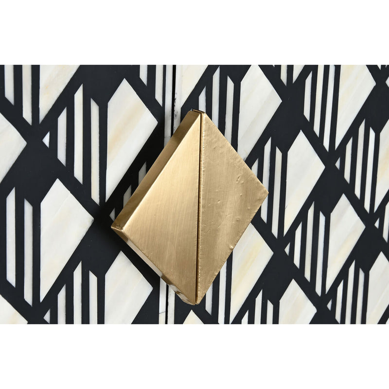 Cupboard DKD Home Decor Black White Bone Resin MDF Wood (75 x 40 x 180 cm)