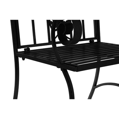 Chaise de jardin DKD Home Decor Noir Métal (63,5 x 52 x 98 cm)