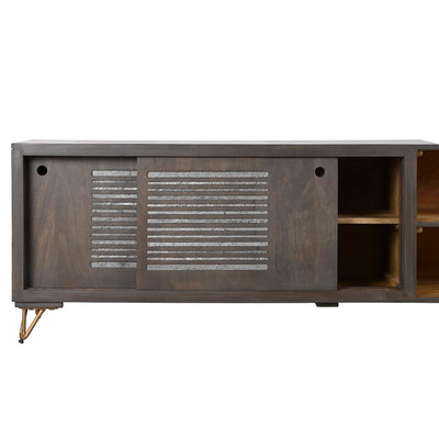 TV furniture DKD Home Decor Metal Brown Mango wood 160 x 40 x 50 cm