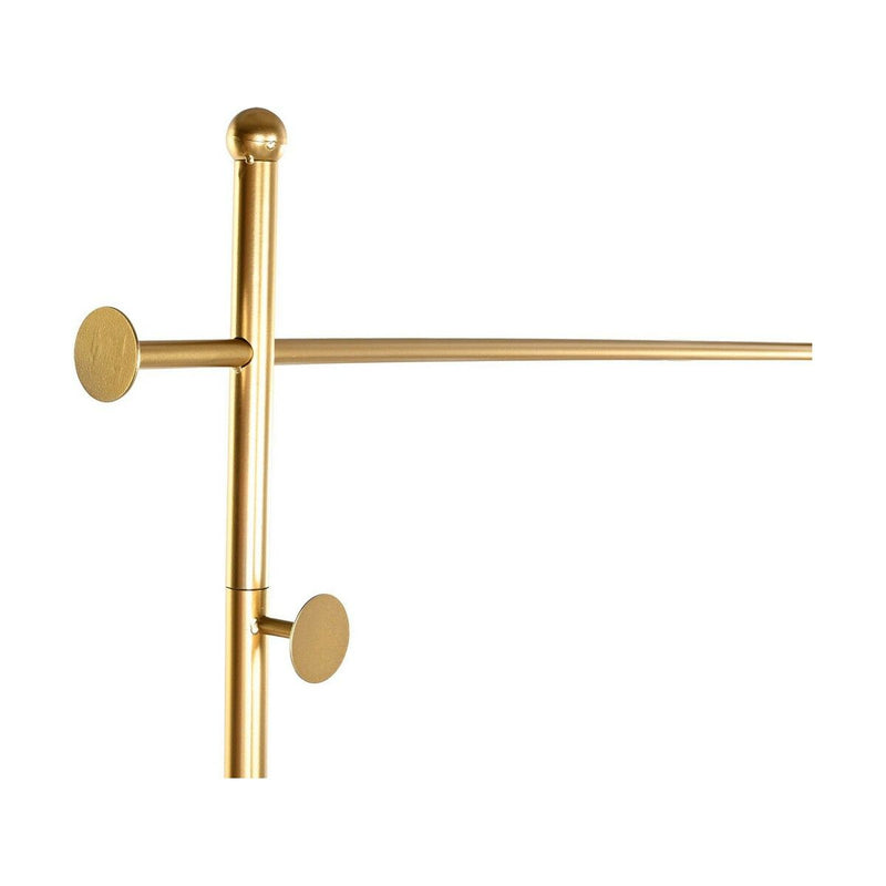 Coat Stand with Wheels DKD Home Decor Golden Metal (100 x 35 x 172 cm)