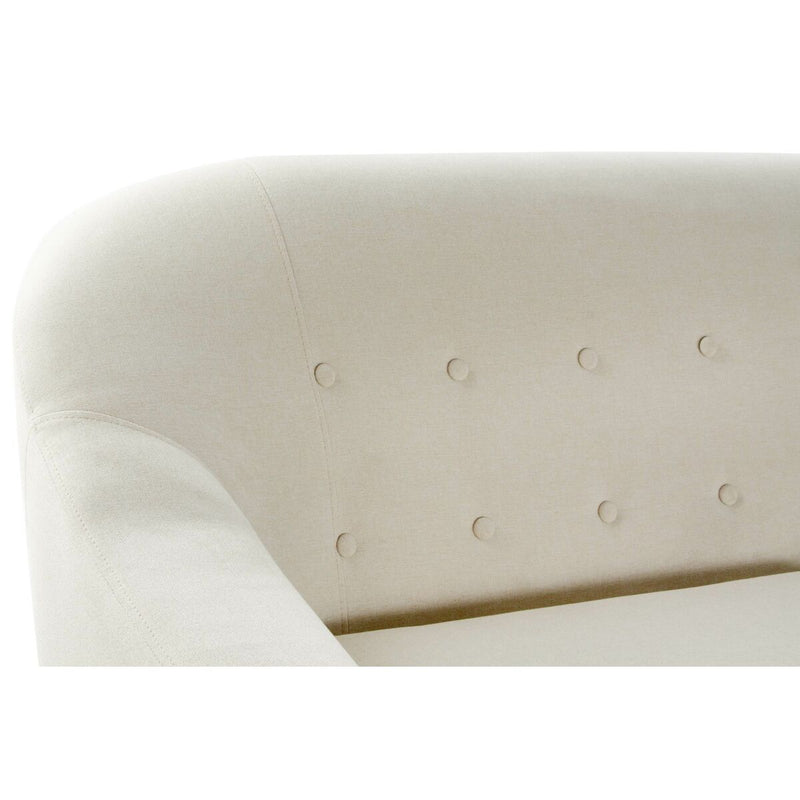Sofá Chaise Longue DKD Home Decor Creme Madeira da borracha 226 x 144 x 84 cm