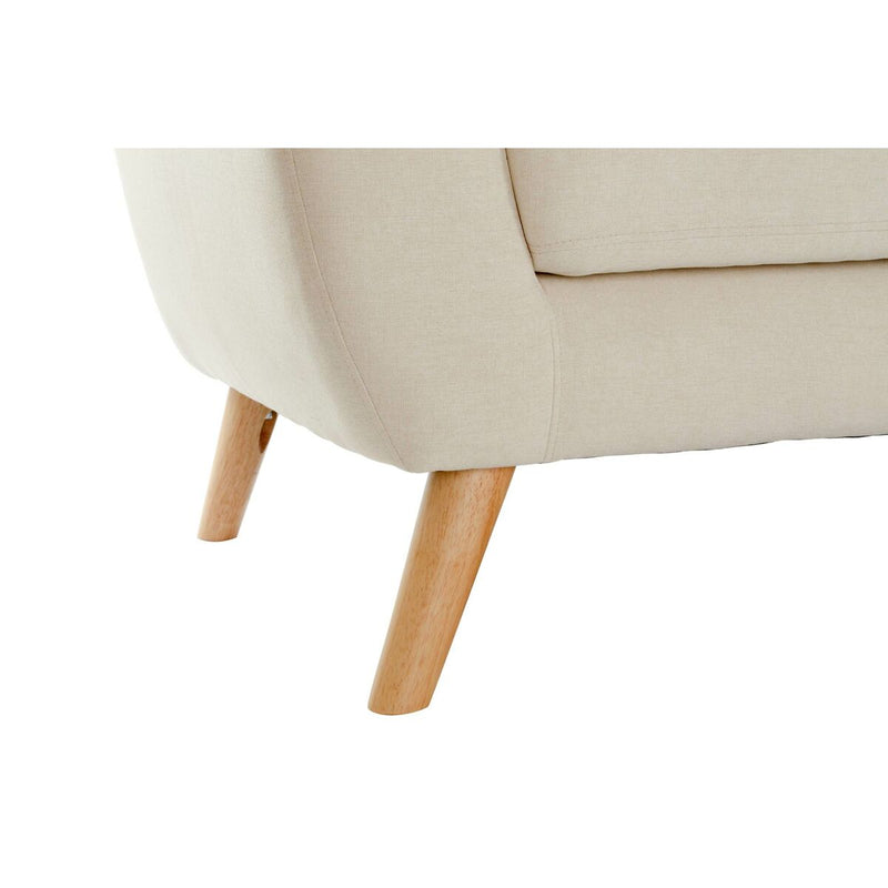 Chaise Longue Sofa DKD Home Decor Cream Rubber wood 226 x 144 x 84 cm