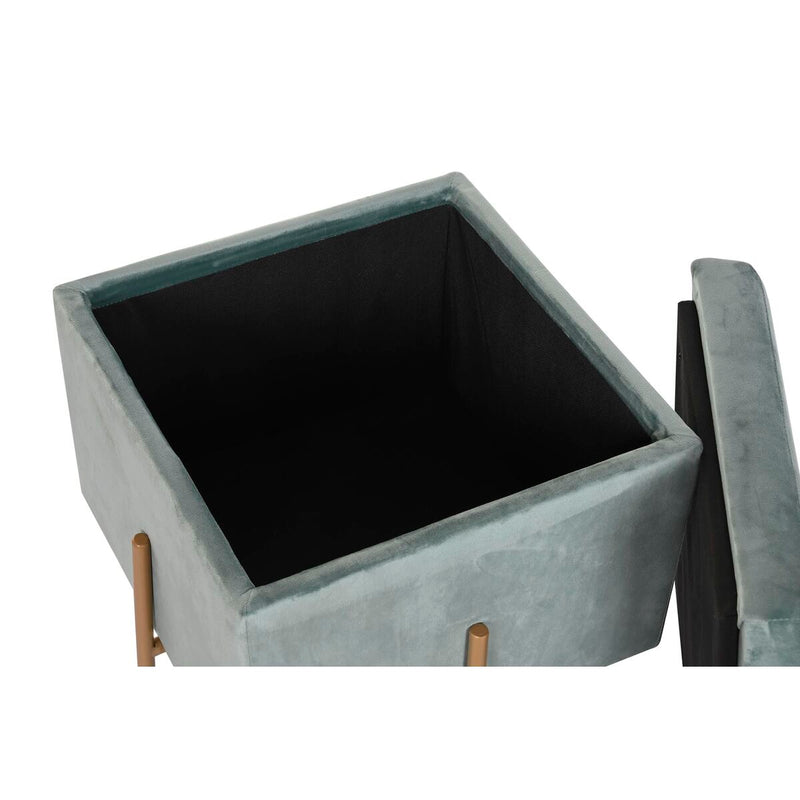 Repose-pied DKD Home Decor Métal Turquoise Polyester (45 x 45 x 45 cm)