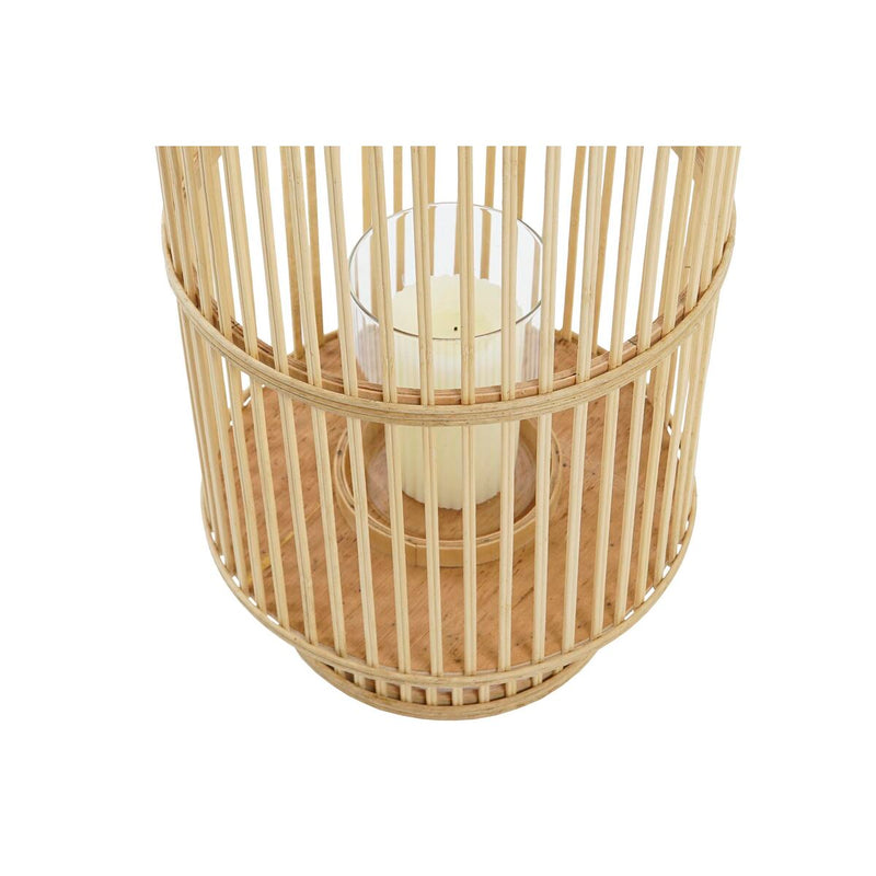Candleholder DKD Home Decor Crystal Bamboo (26 x 26 x 69 cm)