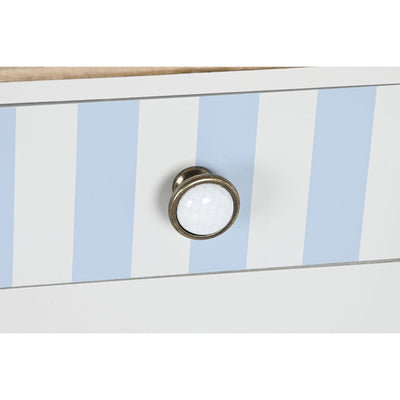 Console DKD Home Decor Céramique Blanc Bleu ciel (110 x 40 x 79 cm)