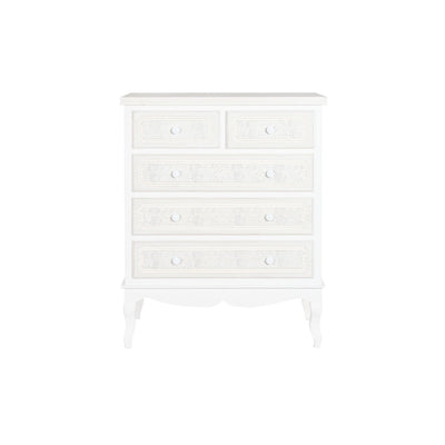 Chest of drawers DKD Home Decor Grey Wood White Romantic MDF Wood (80 x 42 x 105 cm)