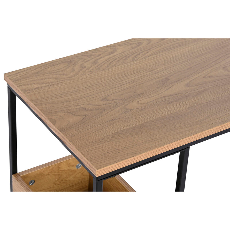 Side table DKD Home Decor 55 x 35 x 55 cm Natural Black Metal MDF Wood