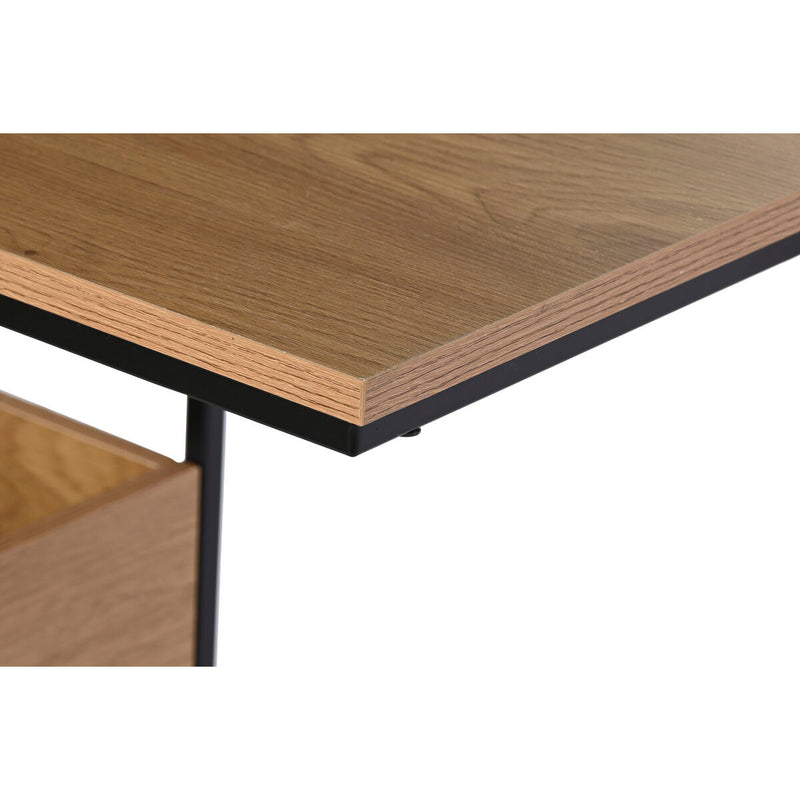 Side table DKD Home Decor 55 x 35 x 55 cm Natural Black Metal MDF Wood