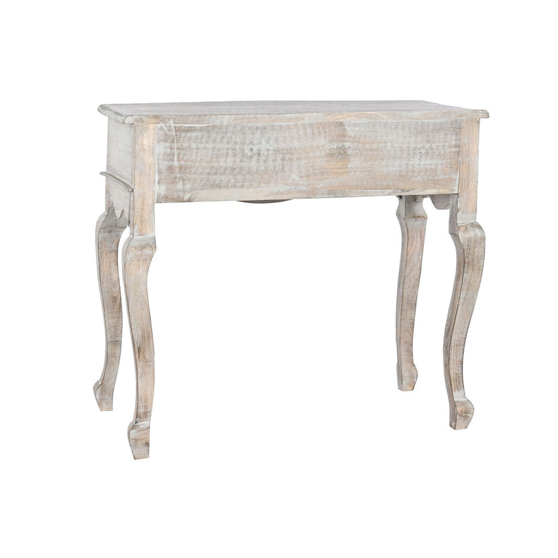 Hall Table with 2 Drawers DKD Home Decor White Brown Mango wood 91 x 42 x 81 cm