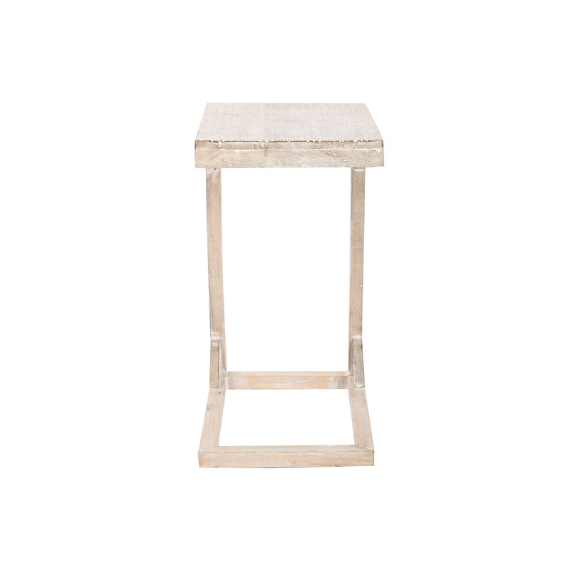 Conjunto de 2 mesas DKD Home Decor Branco Castanho 48,3 x 35,5 x 65,4 cm