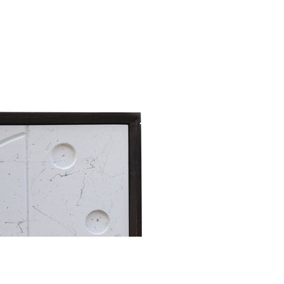Aparador DKD Home Decor Branco Castanho Metal Madeira de mangueira 90 x 43 x 80 cm