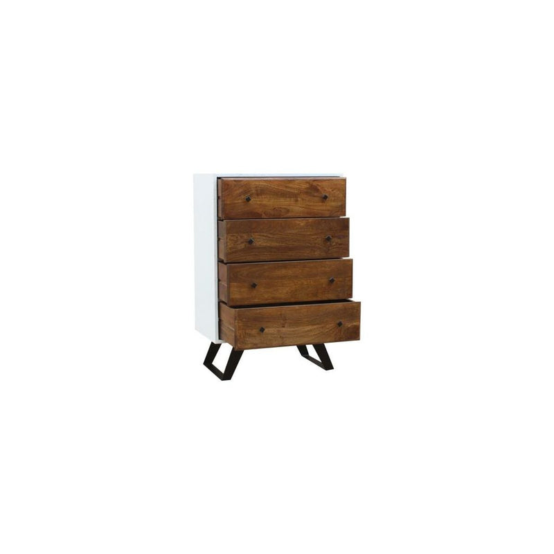 Chest of drawers DKD Home Decor White 70 x 40 x 105 cm Metal Mango wood