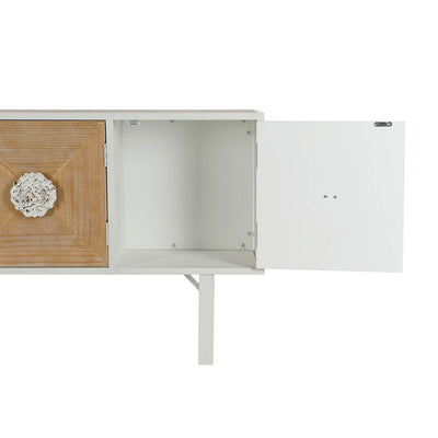 Console DKD Home Decor Blanc Métal Sapin 120 x 35 x 90 cm
