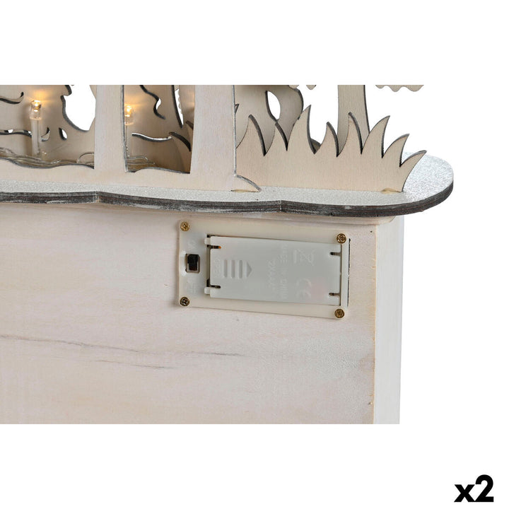 Advent Calendar DKD Home Decor Wood 34 x 8,5 x 36,5 cm (2 Units)
