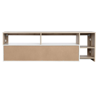 TV furniture DKD Home Decor White Brown Metal MDF Wood 184 x 42 x 58 cm