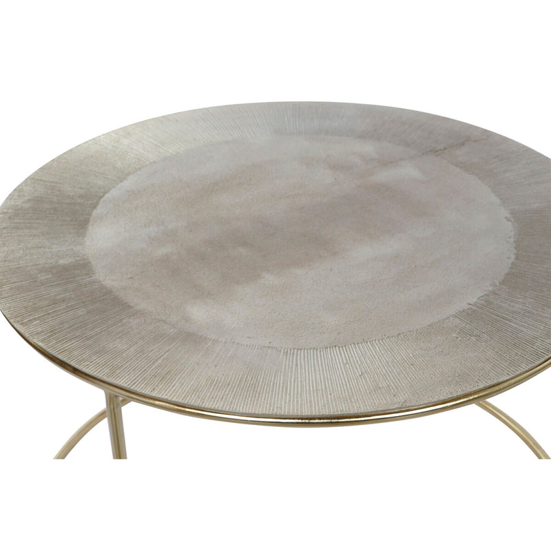 Set of 2 tables DKD Home Decor Golden Metal Aluminium 76 x 76 x 44 cm